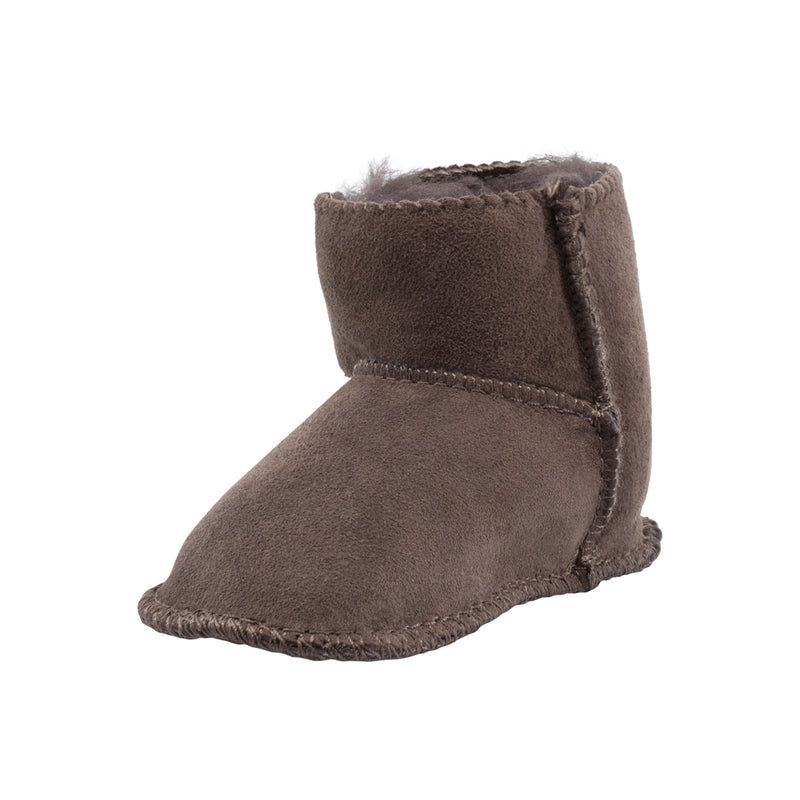 Comfort me UGG Australian Made Baby Gripper Booties are Made with Australian Sheepskin for Babies, Chocolate Colour 4