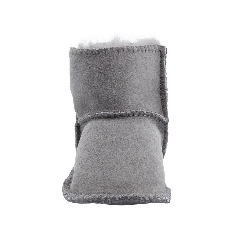 Comfort me UGG Australian Made Baby Gripper Booties are Made with Australian Sheepskin for Babies, Grey Colour 3
