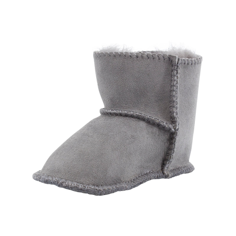 Comfort me UGG Australian Made Baby Gripper Booties are Made with Australian Sheepskin for Babies, Grey Colour 4