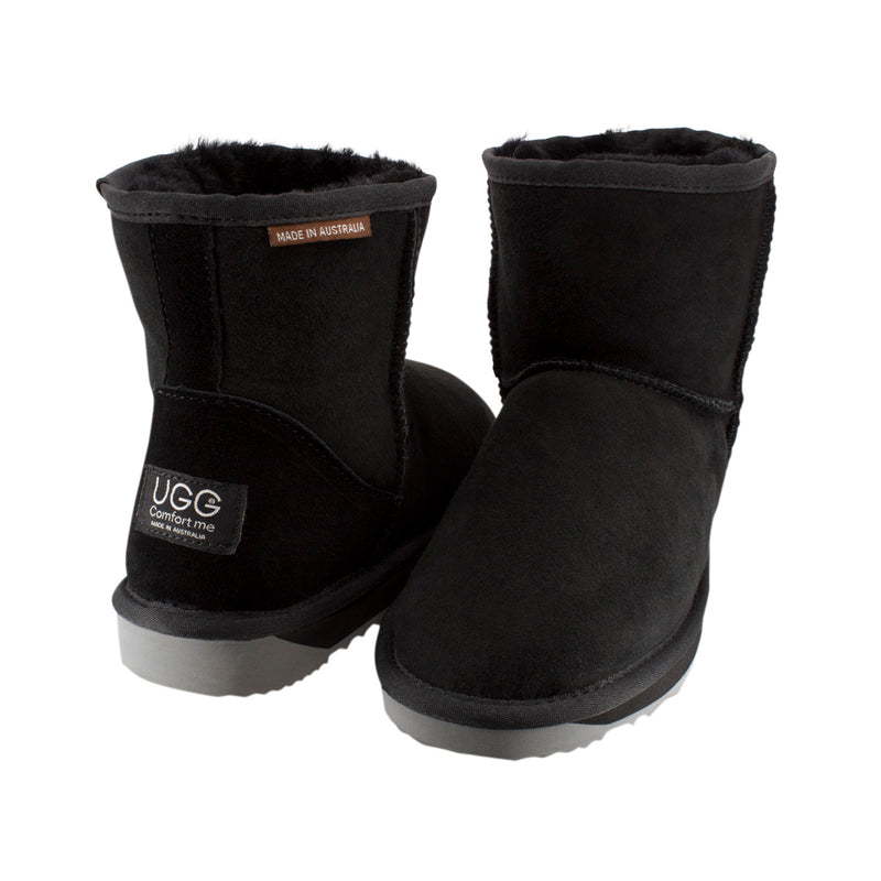 Comfort me UGG Australian Made Mini Classic Boots are Made with Australian Sheepskin for Men & Women, Black Colour -9