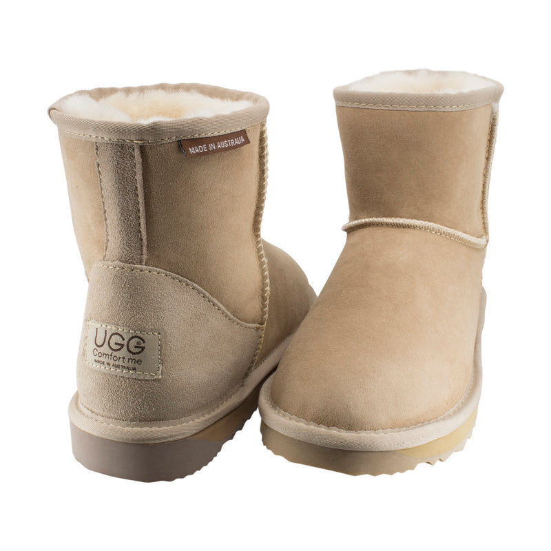 Comfort me UGG Australian Made Mini Classic Boots are Made with Australian Sheepskin for Men & Women, Sand Colour -9