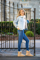 Comfort me UGG Australian Made Mini Button Boots are Made with Australian Double Face Sheepskin, Unisex