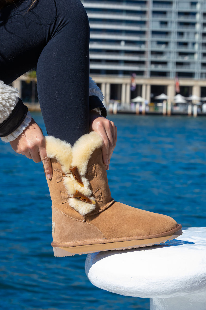 Comfort me UGG Australian Made Designer Boots are Made with Australian Sheepskin for Women, Chestnut Colour 2